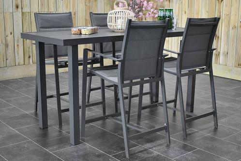 Saint Louis Aluminium Barset 4 Bar Tuinstoelen Hoge Tafel, Tuin en Terras, Tuinsets en Loungesets, Nieuw, Tuinset, Aluminium, 4 zitplaatsen