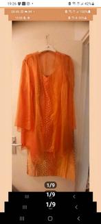 Oranje Feestjurk / Trouwjurk- Op Maat Gemaakt(52), Kleding | Dames, Jurken, Ophalen of Verzenden, Zo goed als nieuw, Oranje