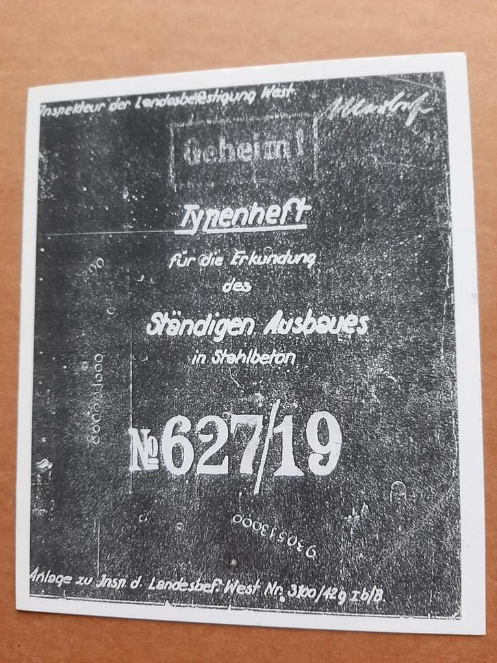 Bunker Typeheft 627/19 Atlantikwall, Verzamelen, Militaria | Tweede Wereldoorlog, Landmacht, Foto of Poster, Nederland, Ophalen of Verzenden