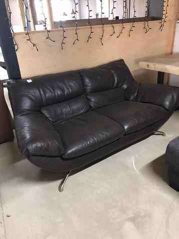 Italsofa/Natuzzi lederen bank in superstaat. 