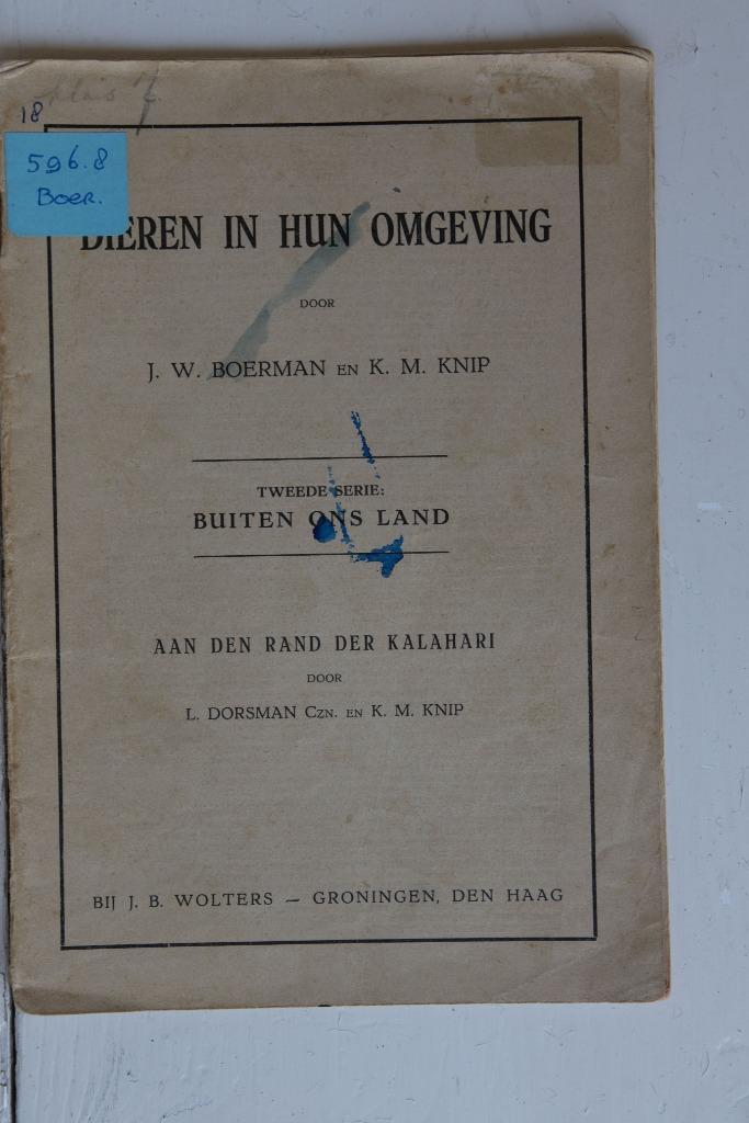 Schoolplaat boekje – Aan den rand der Kalahari, Antiek en Kunst, Antiek | Schoolplaten, Natuur en Biologie, Verzenden