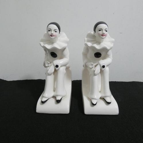 Setje boekensteunen Pierot [1125], Antiek en Kunst, Antiek | Woonaccessoires, Ophalen