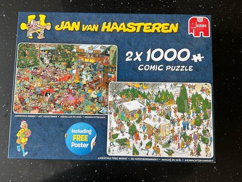 2 stuks puzzel Jan van Haasteren kerstthema, Hobby en Vrije tijd, Denksport en Puzzels, Zo goed als nieuw, Legpuzzel, 500 t/m 1500 stukjes