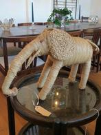 Vintage zeegras Olifant, 60cm van slurf tot staart, zeldzaam, Ophalen of Verzenden