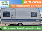 HOBBY EXCELLENT EASY 460 UFE FRANSBED + VOORTENT + DOUCHE, Caravans en Kamperen, Caravans, Rondzit, Hobby, Serviceluik, Bedrijf