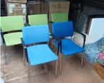 Design vergaderstoelen Casala Feniks 5 stuks, Blauw, Ophalen of Verzenden, Zo goed als nieuw, Metaal