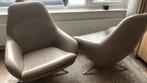 FAUTEUILS   ANCONA   RVS DRAAIPOOT   LEDER, Ophalen, 75 tot 100 cm, Metaal, 75 tot 100 cm
