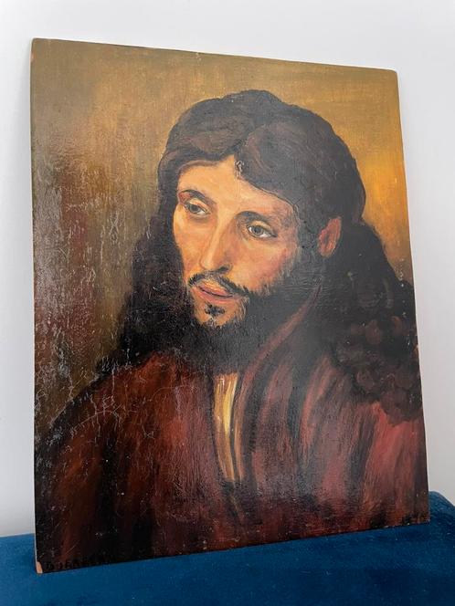 A. Boerstra NL | religieus portret | gesigneerd | 1978, Antiek en Kunst, Kunst | Schilderijen | Klassiek, Ophalen of Verzenden