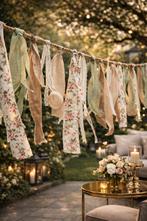 Romantische lintjesslinger - Bruiloftdecoratie - Tasselsling, Ophalen