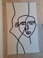 Groot Wandkleed gezicht / face, Antiek en Kunst, Ophalen of Verzenden