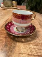 Prachtige vintage kop en schotel met goudaccenten, Antiek en Kunst, Ophalen of Verzenden