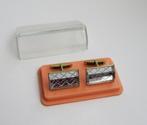 Vintage manchetknopen in doos  van de 70 - 80 jaren., Ophalen of Verzenden, Nieuw, Glas of Kristal, Verguld
