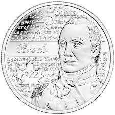 Canada - 25 cent 2012 - Major-General Sir Isaac Brock - Unc., Ophalen of Verzenden, Noord-Amerika, Losse munt