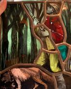 Prachtig stuk oud glas in lood, Antiek en Kunst, Curiosa en Brocante, Verzenden