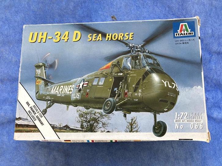 Revell UH-34D Sea Horse 1/72, Hobby en Vrije tijd, Modelbouw | Vliegtuigen en Helikopters, Zo goed als nieuw, Helikopter, 1:72 tot 1:144