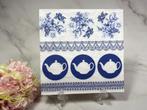 Ambiente knutsel servetten Delfts blauw theepot/kant 131, Ophalen of Verzenden, Nieuw, Materiaal