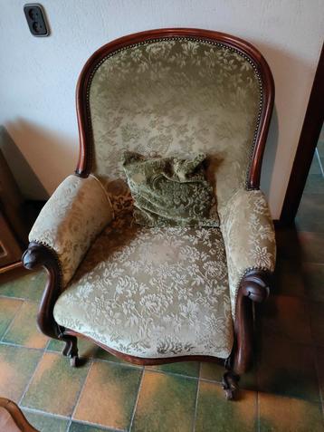 Antieke Fauteuil op wieltjes! beschikbaar voor biedingen