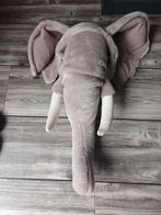 Pluche Olifantenkop Wanddecoratie - Groot, Ophalen of Verzenden