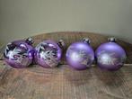 Paarse kerstballen, Ophalen of Verzenden, Gebruikt