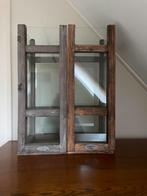 Windlicht, Huis en Inrichting, Woonaccessoires | Kandelaars en Kaarsen, Ophalen of Verzenden, Gebruikt, Hout, 50 tot 75 cm