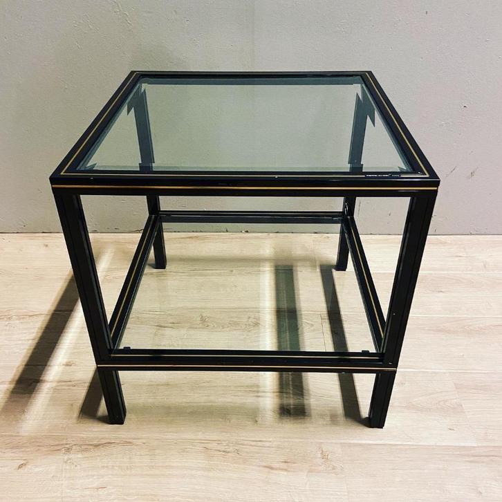 OPRUIMING Set Jaren 70 regency tafels Pierre Vandel Paris, Huis en Inrichting, Tafels | Bijzettafels, Gebruikt, Vierkant, 45 tot 60 cm