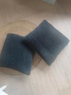 2 Zwarte Sierkussens, Huis en Inrichting, Ophalen of Verzenden, Zo goed als nieuw, Zwart, Vierkant