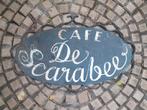 Origineel uithangbord Café De Scarabee Breda, Antiek en Kunst, Ophalen