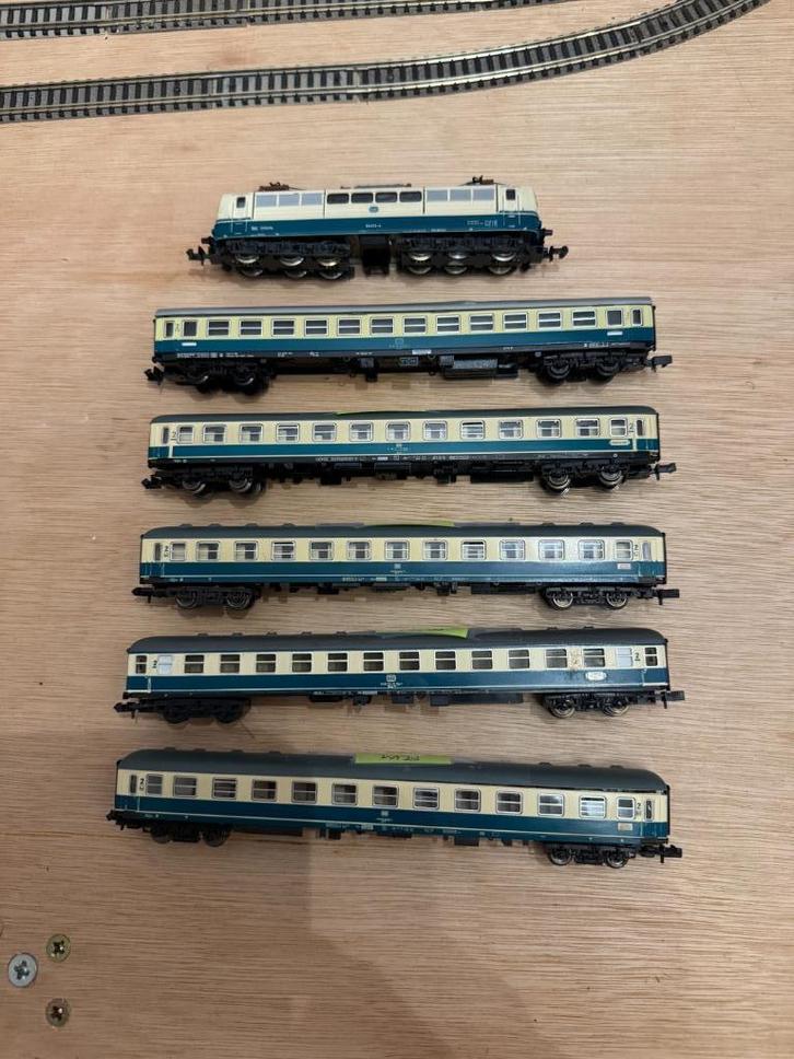 Nspoor lot Loc & wagons, Hobby en Vrije tijd, Modeltreinen | N-Spoor, Gebruikt, Treinset, Gelijkstroom, Overige merken, Analoog