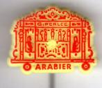 G. Perlee draaiorgel de ARABIER rood op geel speld ( W_537 ), Verzamelen, Speldjes, Pins en Buttons, Verzenden, Nieuw, Merk, Speldje of Pin