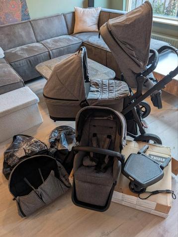 Thule Sleek Duo kinderwagen volledige set met accessoires beschikbaar voor biedingen