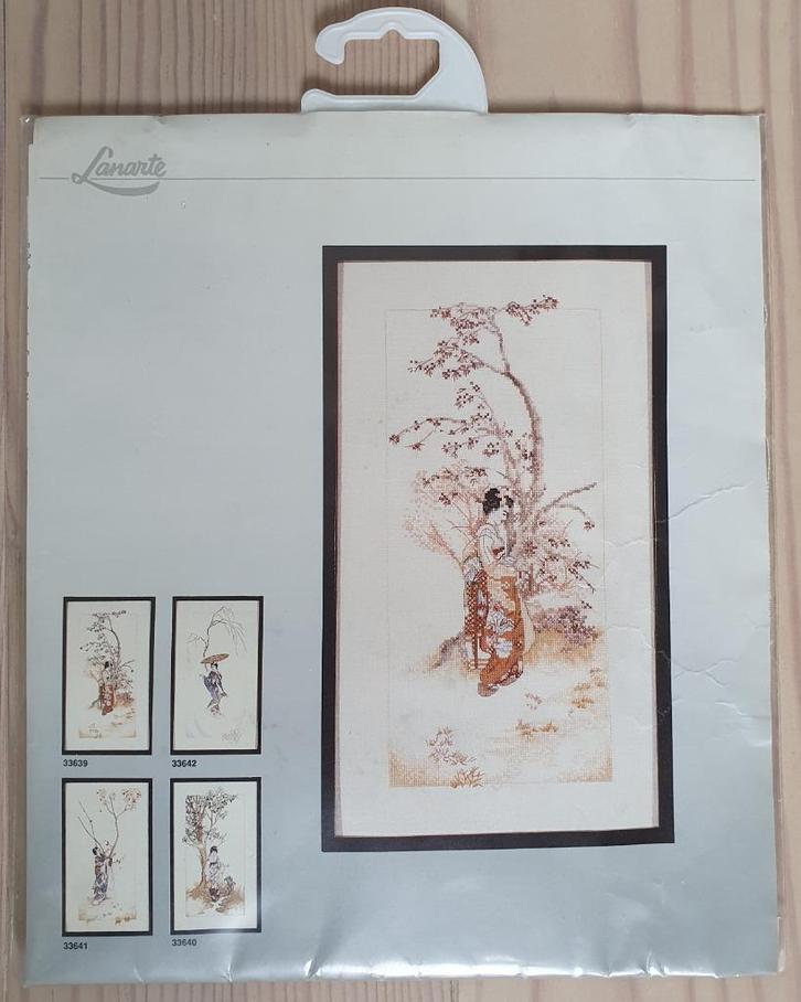 compleet borduurpakket van Lanarte: 33639 Japanse dame, Hobby en Vrije tijd, Borduren en Borduurmachines, Nieuw, Borduurpakket
