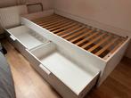 Ikea Brimnes bed 90x200 incl. lades, matras en lattenbodem., Ophalen, 90 cm, Eenpersoons, Wit
