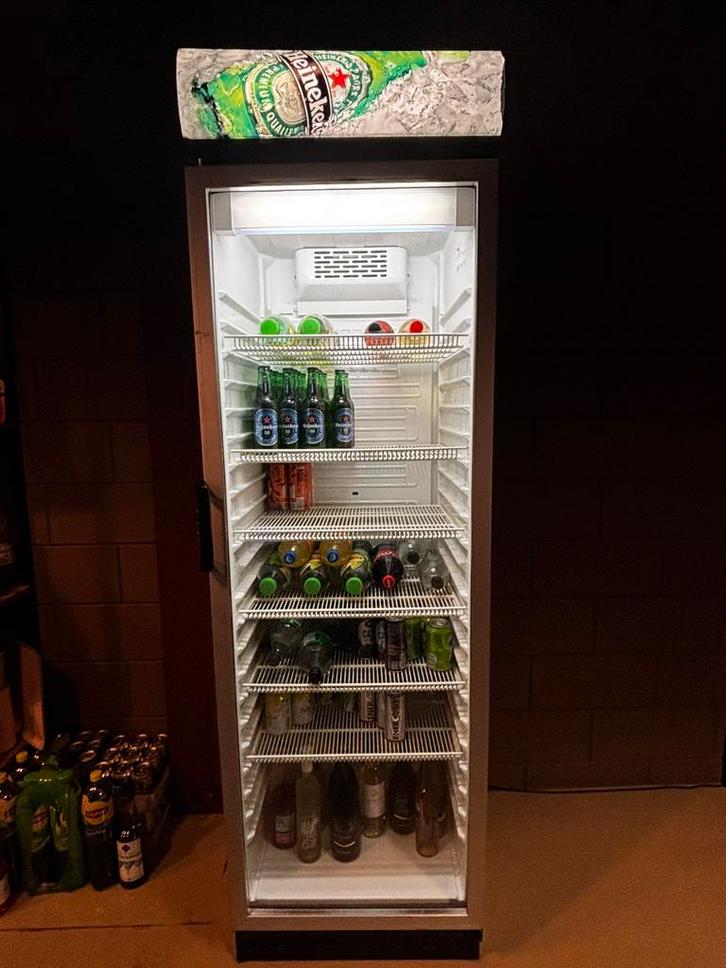 Heineken Koelkast met glazen deur, Witgoed en Apparatuur, Koelkasten en IJskasten, Zonder vriesvak, 200 liter of meer, 160 cm of meer