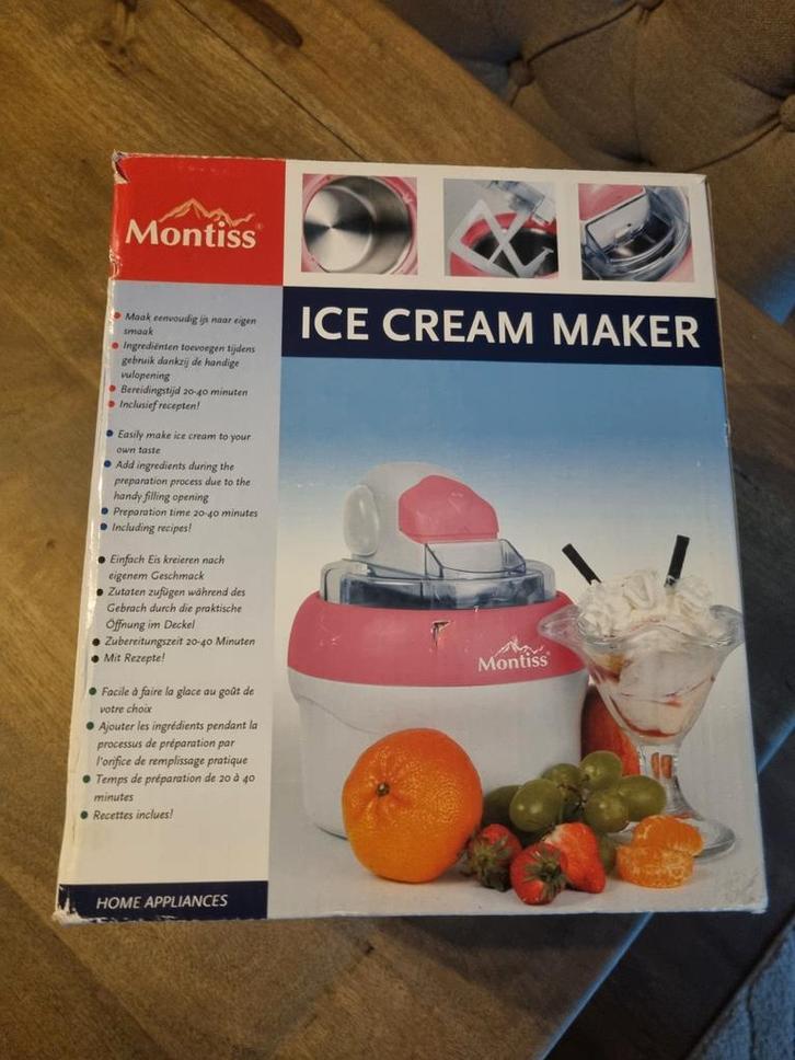 Montiss Ijsmachine - Maak zelf ijs!, Witgoed en Apparatuur, IJsmachines, Gebruikt, Koelelement, Ophalen of Verzenden