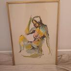 Naakte vrouw, auteur onbekend, ingelijst, Antiek en Kunst, Kunst | Tekeningen en Foto's, Ophalen