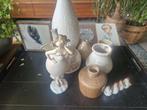 Mooie ecru kleurige accessoires  beeldjes vaasjes kaarsen pr, Huis en Inrichting, Ophalen of Verzenden, Zo goed als nieuw, Overige kleuren