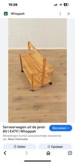 Vintage design grenen trolley, Ophalen of Verzenden, Gebruikt