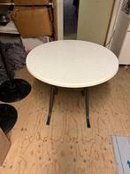 Witte Opklapbare Terrastafel - Rond 70cm - 25 Stuks, Tuin en Terras, Tuintafels, Ophalen, Nieuw, Rond, Kunststof