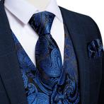 Heren Mannen 2xl xxl Vest stropdas zakdoek pak blauw set, Kleding | Heren, Kostuums en Colberts, Nieuw, Overige maten, Ophalen of Verzenden