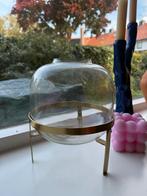 Glazen bolvaas Sissy Boy - Gouden standaard, Huis en Inrichting, Overige kleuren, Ophalen of Verzenden, Minder dan 50 cm, Glas