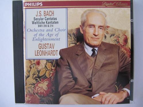 JS Bach - Secular Cantatas 205+214 Leonhardt, Cd's en Dvd's, Cd's | Klassiek, Zo goed als nieuw, Vocaal, Barok, Met libretto, Ophalen of Verzenden