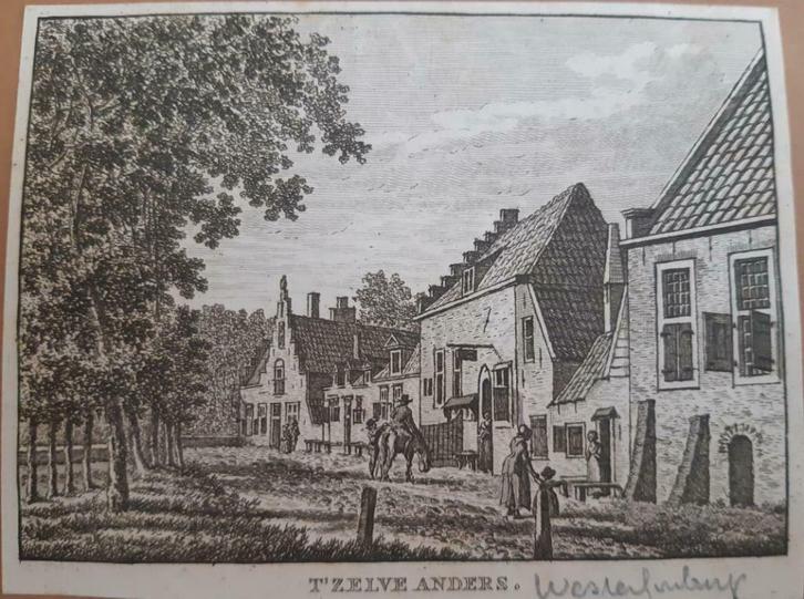 40 / Wester Souburg Kopergravure ca 1790, Antiek en Kunst, Kunst | Etsen en Gravures, Ophalen of Verzenden