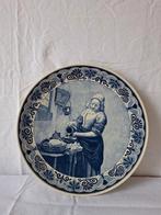 Delfts Blauw Bord - Het Melkmeisje, Ophalen of Verzenden