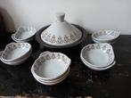Keramische tajine en kommen set, Keramiek, Ophalen of Verzenden, Zo goed als nieuw, Kom(men)