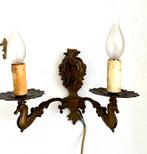 Vintage/ antieke brinzen wandlamp, Ophalen of Verzenden