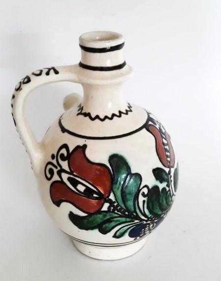 Mooi Korond kruikje met vogel en tulpen, Antiek en Kunst, Antiek | Keramiek en Aardewerk, Ophalen