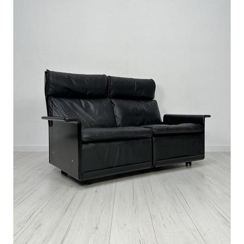 Vintage Dieter Rams Vitsoe 620 Bank Sofa 2 zits Leer Design, Huis en Inrichting, Banken | Bankstellen, Zo goed als nieuw, Rechte bank
