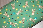 Tricot katoen stof Megan blue - Mos groen Konijn #3042, Hobby en Vrije tijd, Stoffen en Lappen, 120 cm of meer, Ophalen of Verzenden