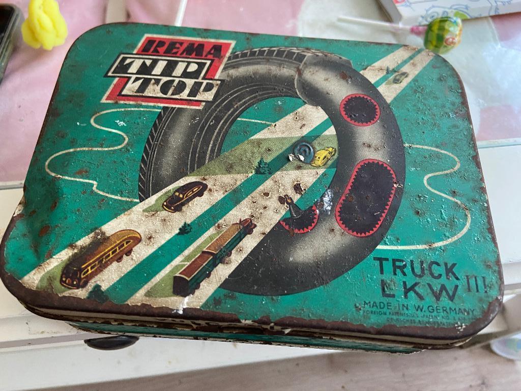 oud blikje rema  tip top w.germany, Ophalen of Verzenden, Gebruikt, Overige, Overige merken