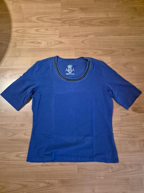 Frank Walder shirt maat 40, Kleding | Dames, T-shirts, Zo goed als nieuw, Maat 38/40 (M), Blauw, Korte mouw, Ophalen